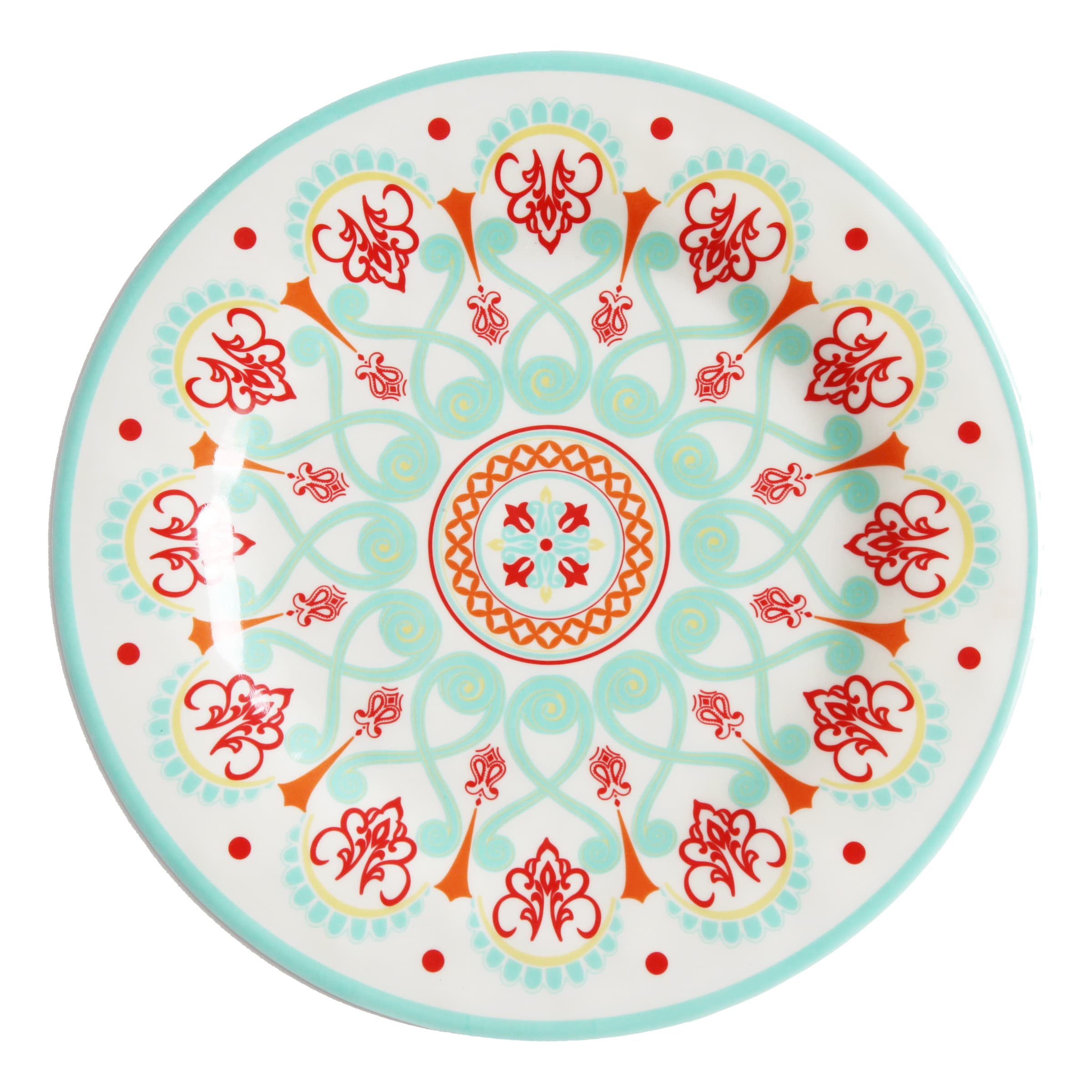 Hiend Accents Western Multicolored Melamine Dinner Plate Set Of 4