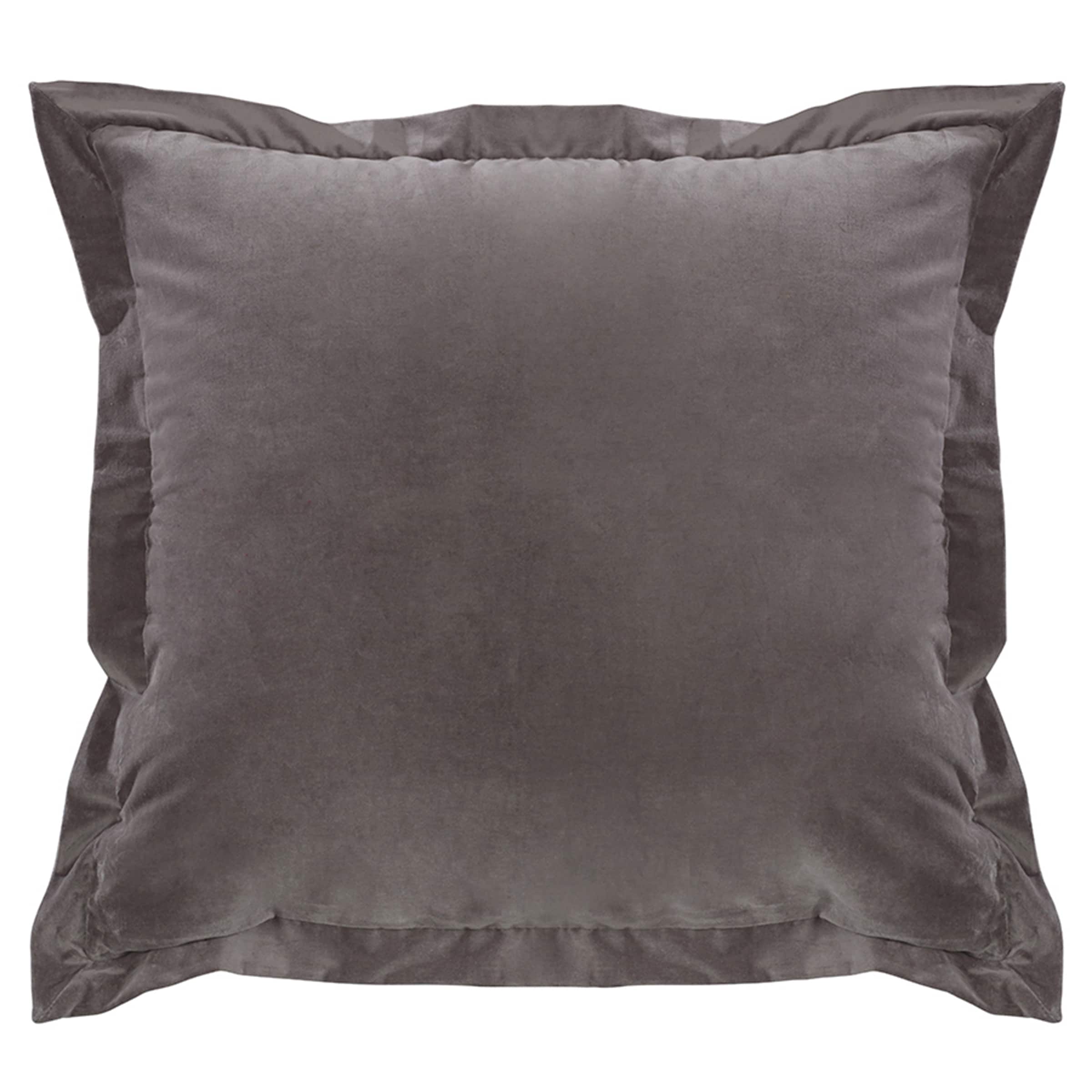 Hiend Accents Whistler Grey Velvet Throw Pillow