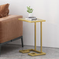 Hickson Indoor Iron And Tempered Glass C Shaped End Table By Christopher Knight Home