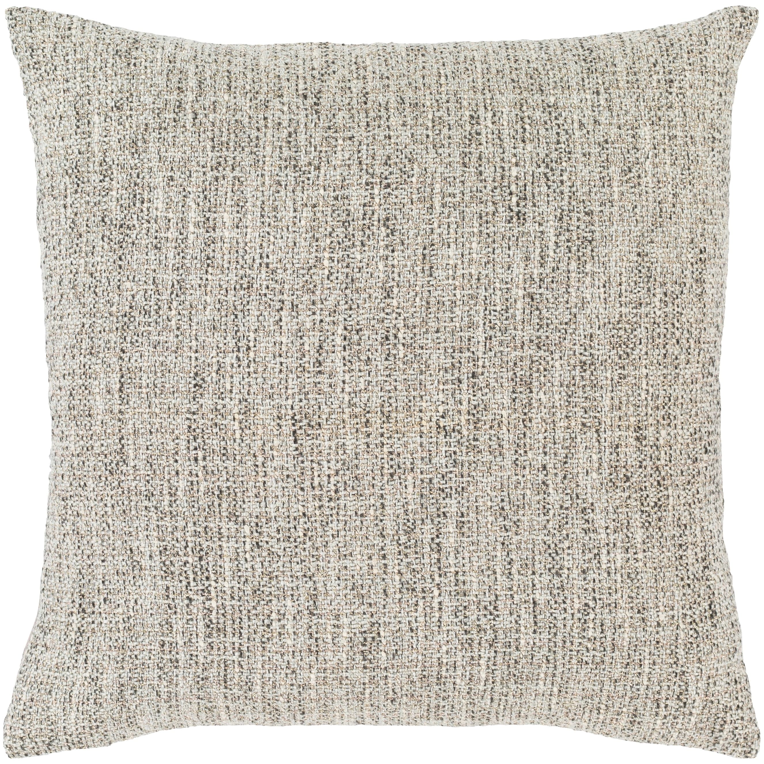 Hico Heathered Metallic 18 Inch Poly Or Feather Down Throw Pillow