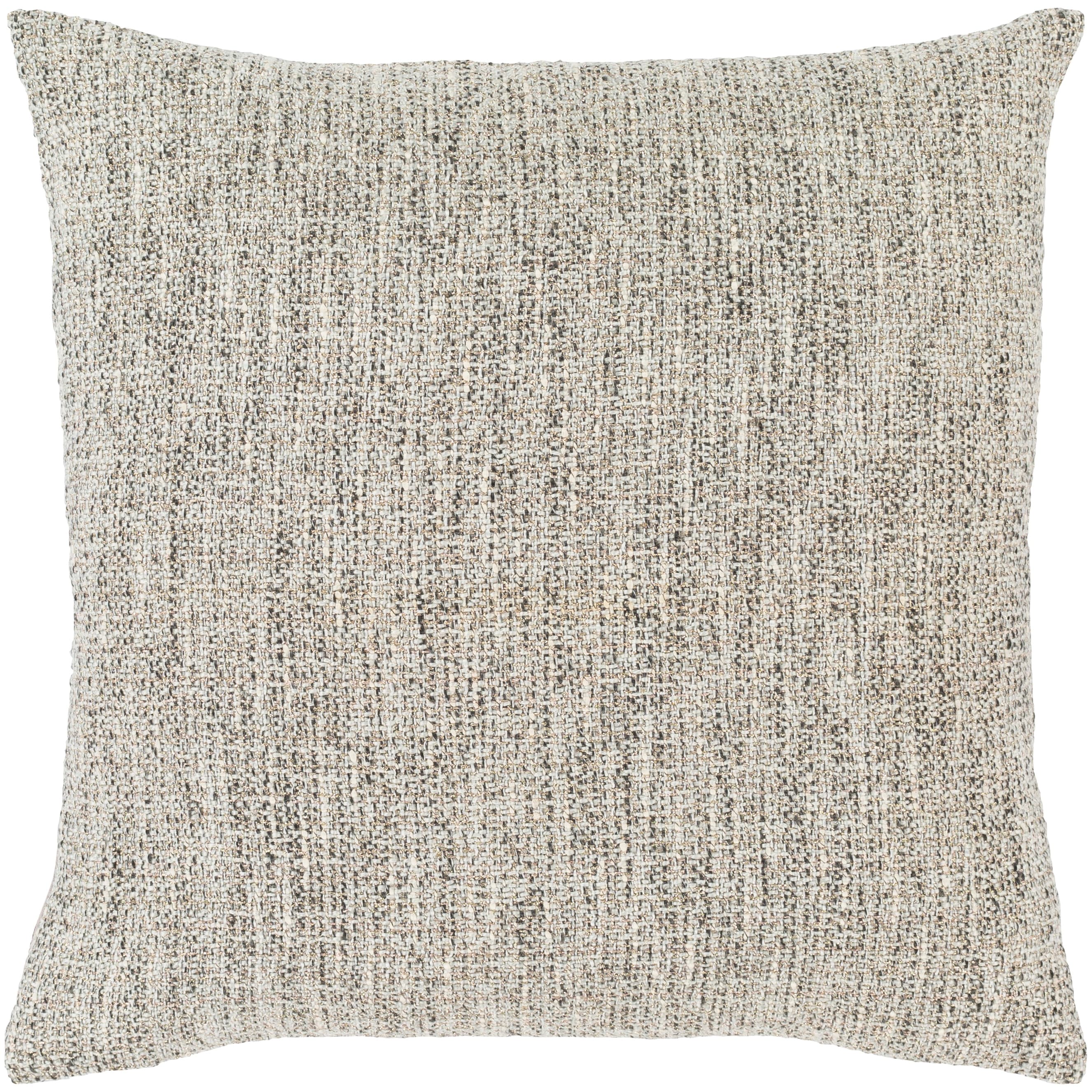 Hico Heathered Metallic 2 Inch Poly Or Feather Down Throw Pillow