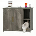 Hidden Cat Litter Box Enclosure Furniture Large Dog Proof Litter Box Cabinet With Power Strip