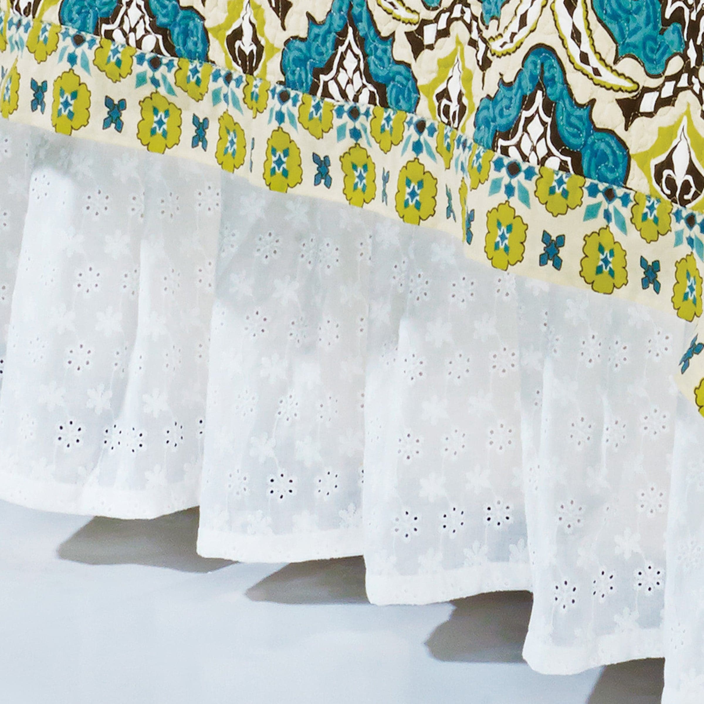 Hiend Accents Eyelet White Bedskirt