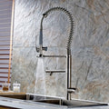 High Arch Spring Single Handle Kitchen Sink Faucet Pull Down Sprayer