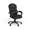 High Back Leather Executive Office Chair With Leather Padded Loop Arms