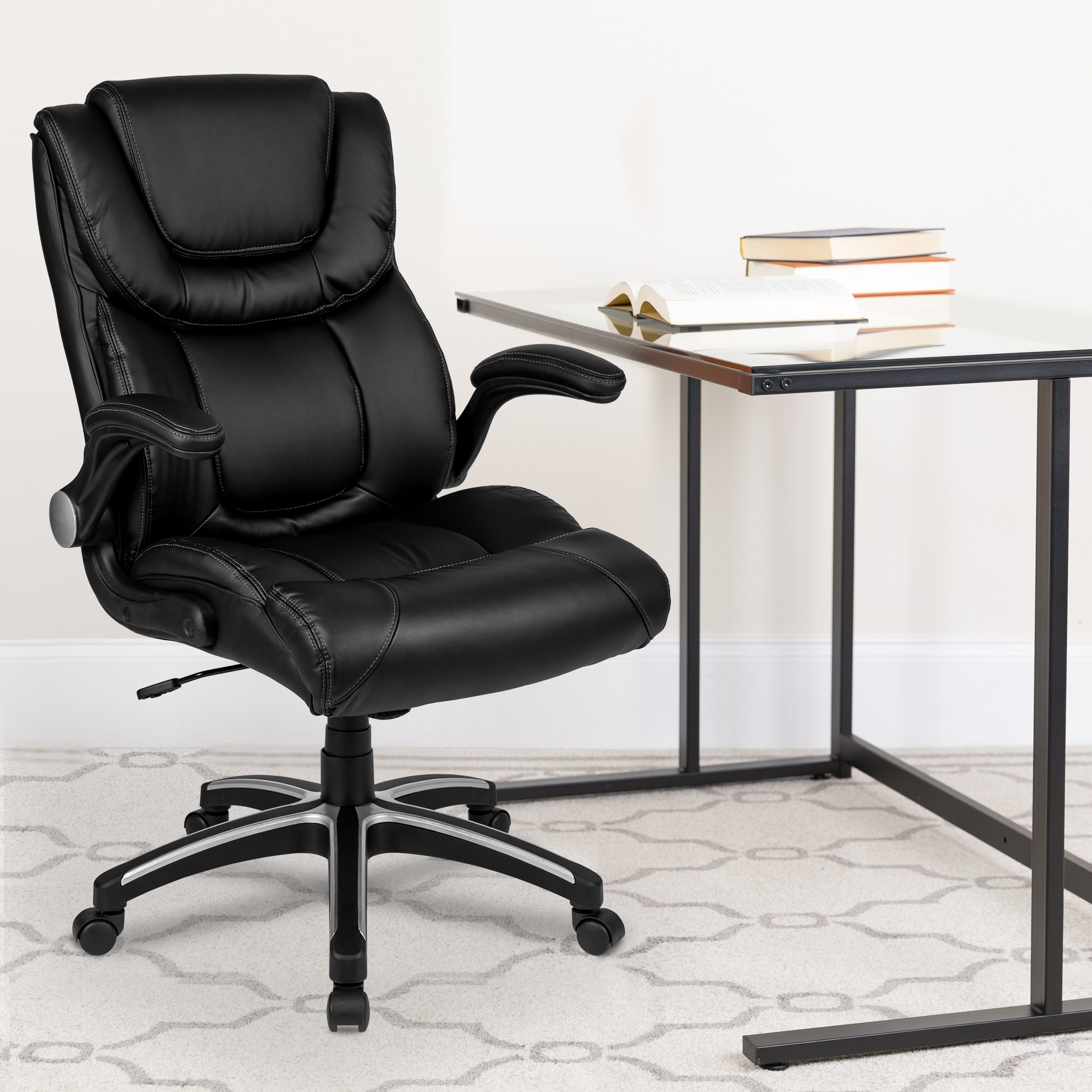 Black Leather Executive High Back Office Chair