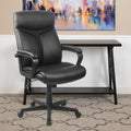 High Back Bonded Leather Executive Swivel Chair With Arms