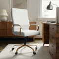 High Back Bonded Leather Executive Swivel Chair With Chrome Base And Arms