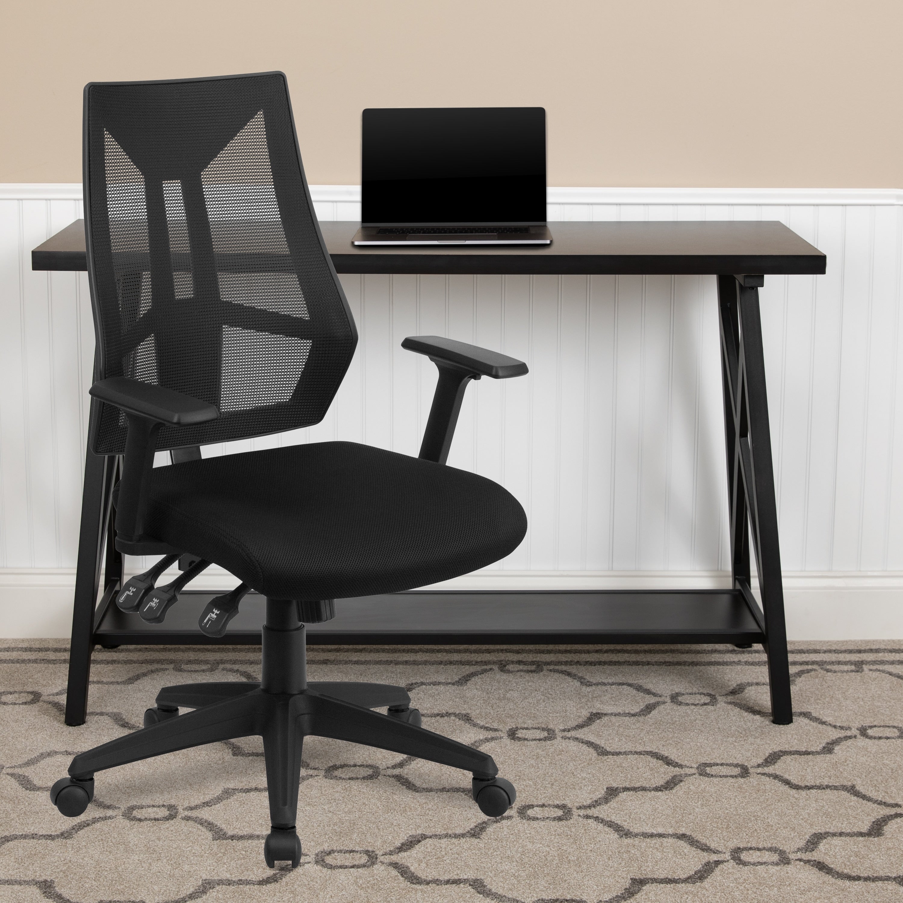 High Back Mesh Chair With Triple Paddle Control