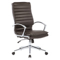 High Back Professional Managers Faux Leather Chair With Chrome Base And Removable Sleeves