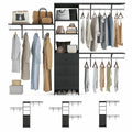 High Capacity Closet Organizer Wardrobe Rack With Drawers Shelves Expandable Hanging Rods Fits 6 9 Ft Spaces