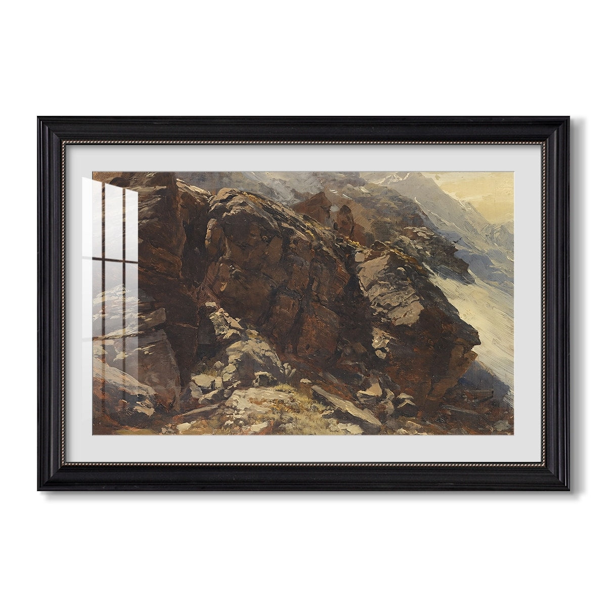 High Mountain Study C 1870 Edward Theodore Compton Custom Framed Print