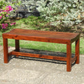 International Caravan Highland Acacia 55 Inch Backless Garden Bench