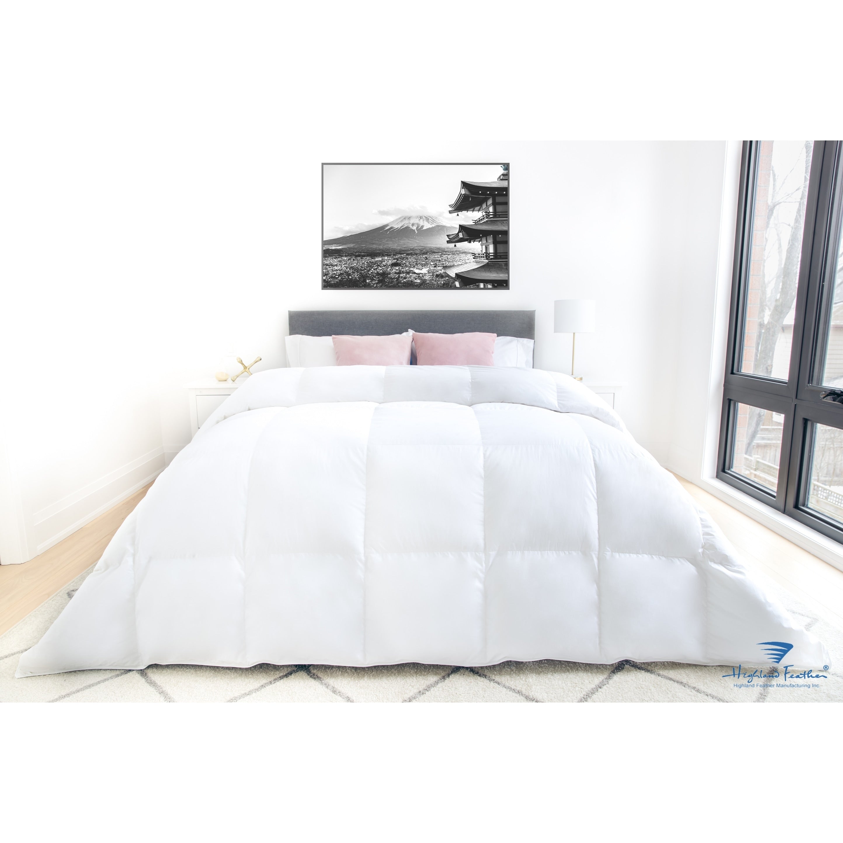 Highland Feather Marseille White Down Comforter Summer Fill