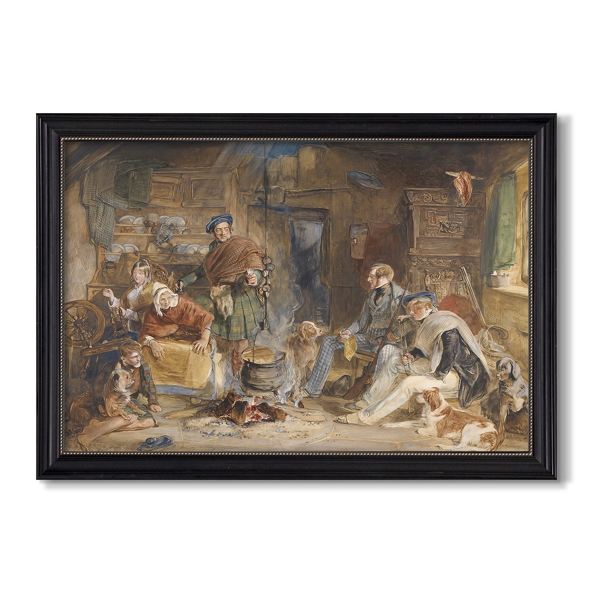 Highland Hospitality 1832 John Frederick Lewis Custom Framed Canvas