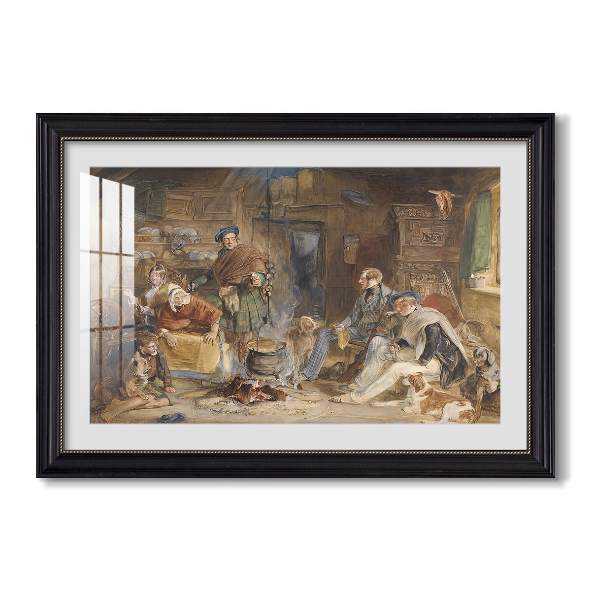 Highland Hospitality 1832 John Frederick Lewis Custom Framed Print
