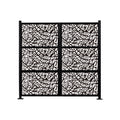 Highlanderhome Freestanding Modular Metal Privacy Screen 6Ftx 8Ft