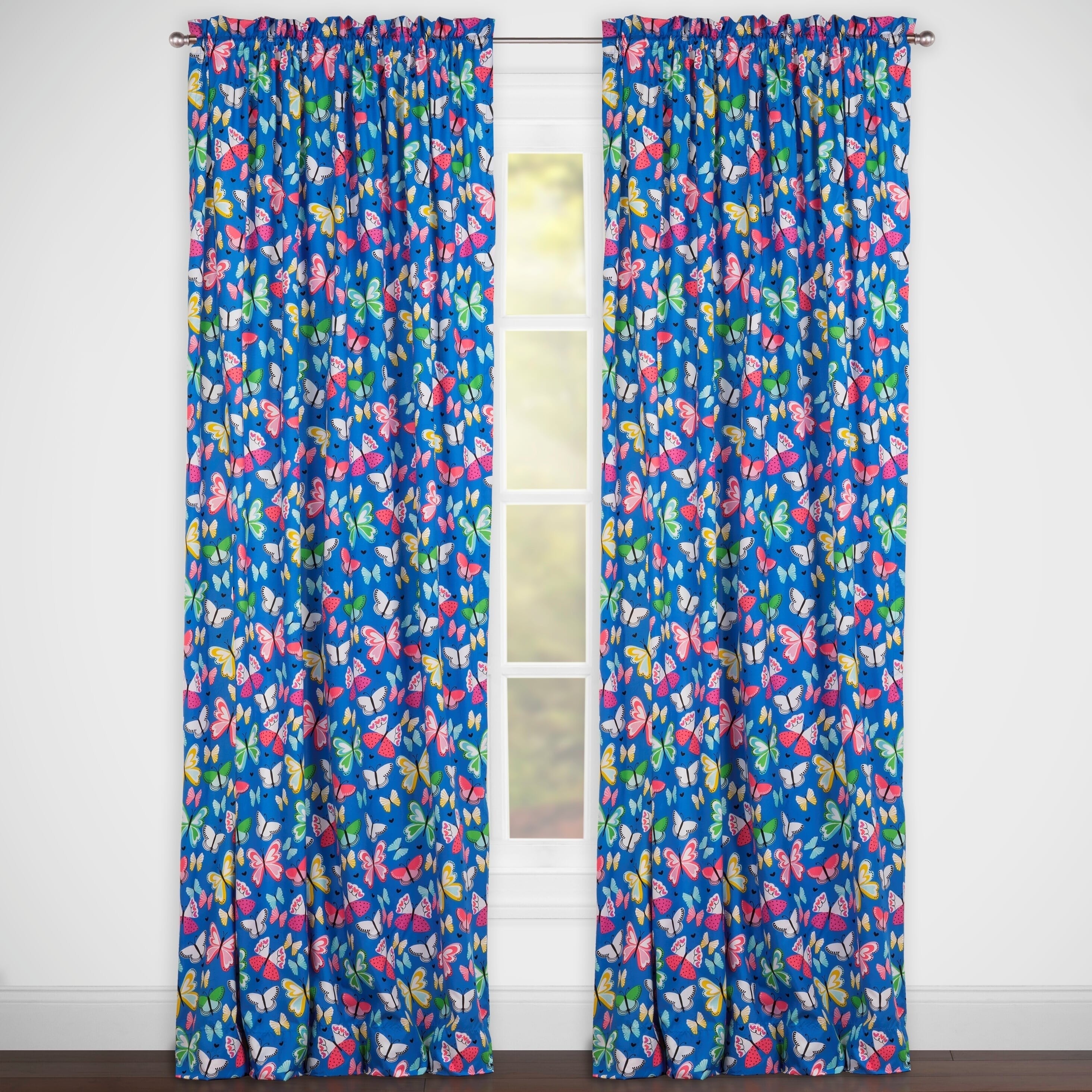 Highlights Brilliant Butterflies Curtain Panel 50 X 84