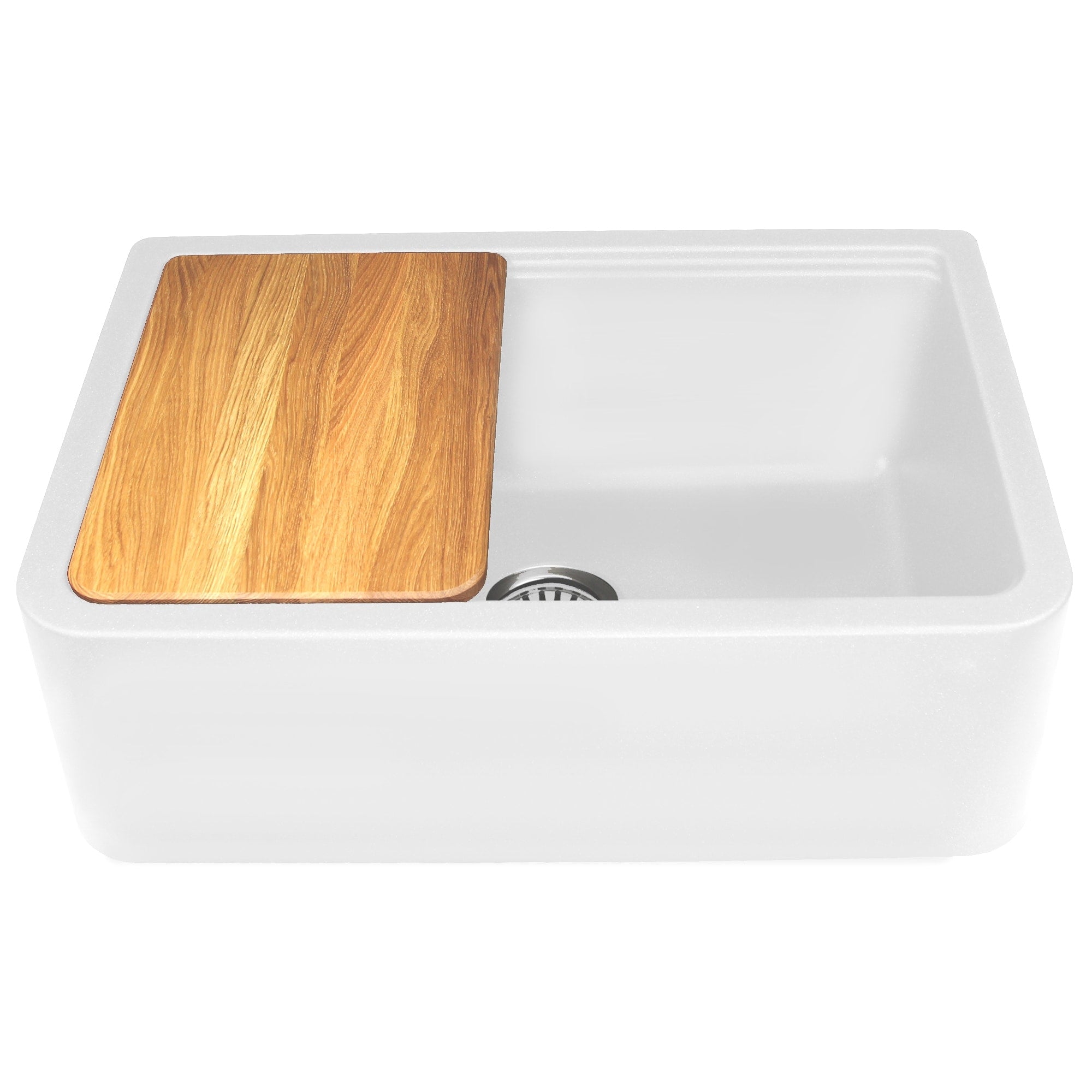 Highpoint 29.75In Granite Composite Workstation Farmhouse Sink 29.75 X 19.75 X 9.75
