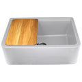 Highpoint 29.75In Granite Composite Workstation Farmhouse Sink 29.75 X 19.75 X 9.75