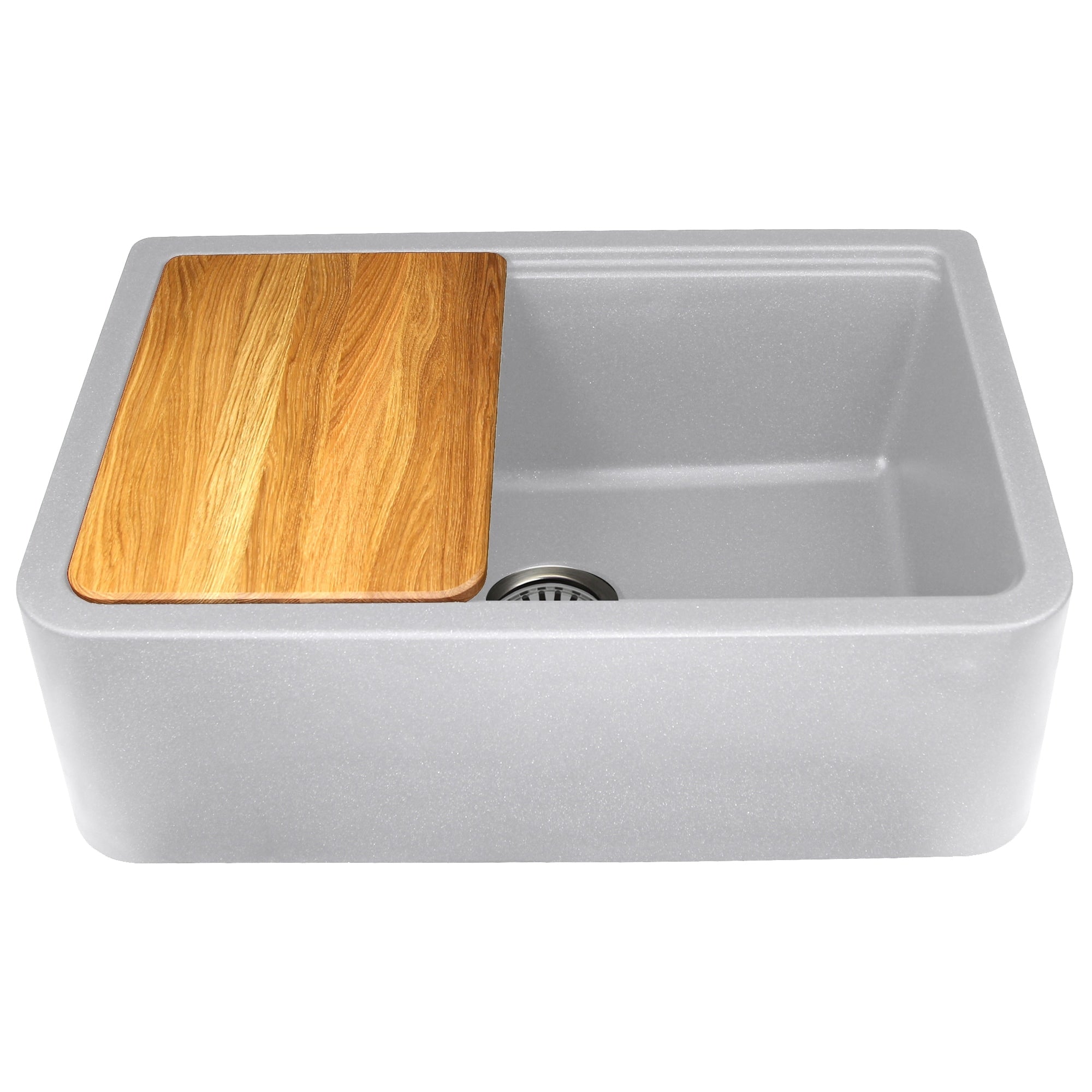Highpoint 29.75In Granite Composite Workstation Farmhouse Sink 29.75 X 19.75 X 9.75