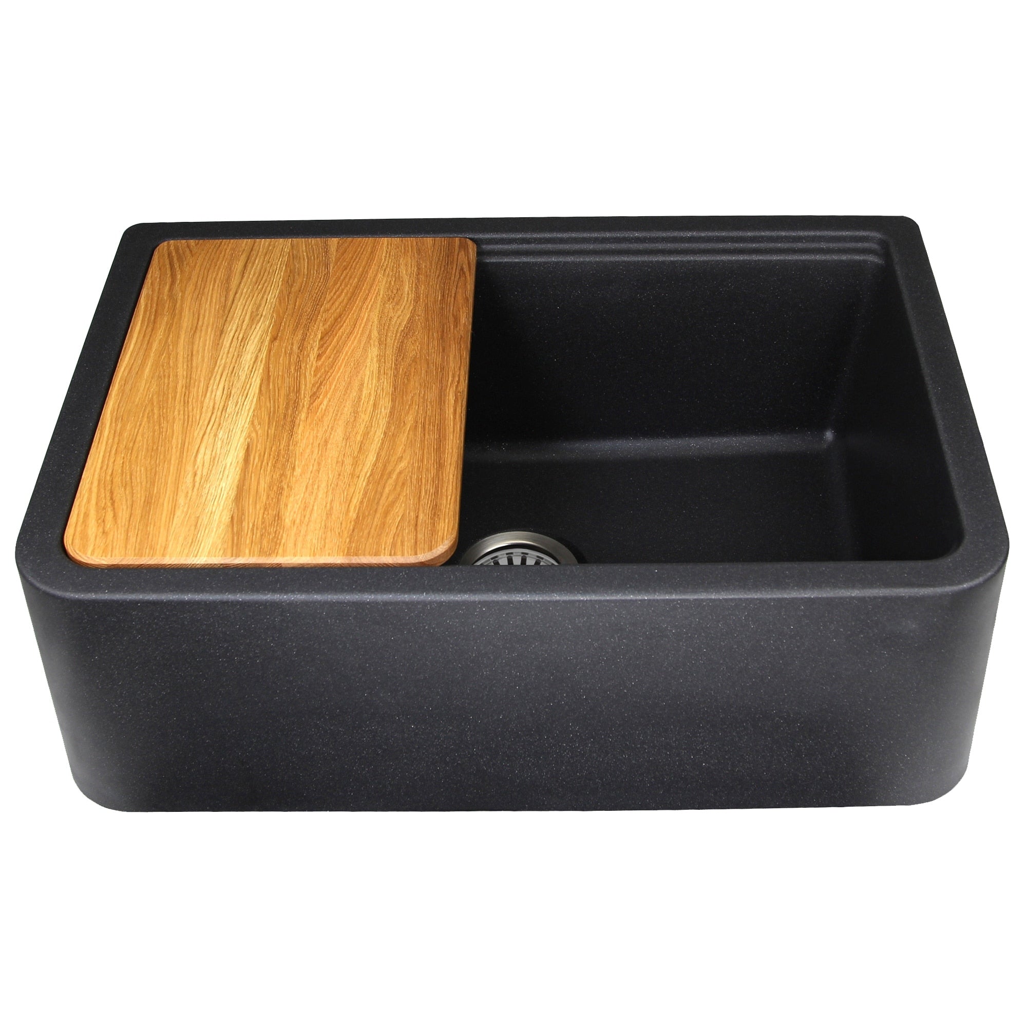 Highpoint 29.75In Granite Composite Workstation Farmhouse Sink 29.75 X 19.75 X 9.75
