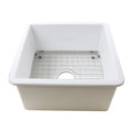 Highpoint Collection 16 Inch Square Fireclay Kitchen Prep Or Bar Sink 18 X 18 X8.5 Inches