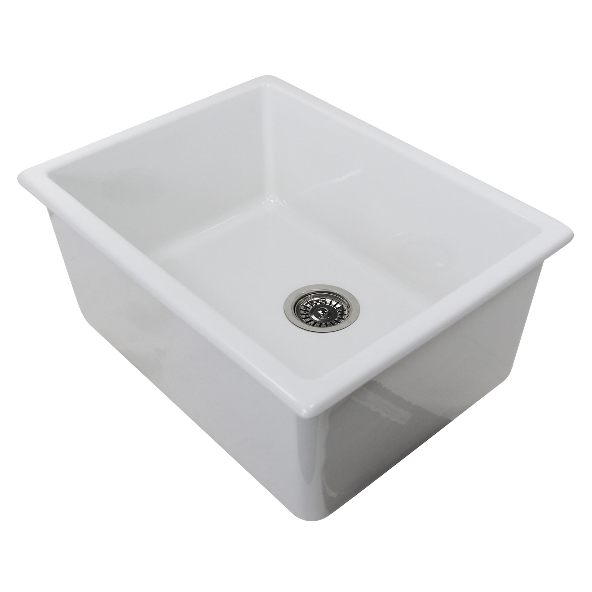 Highpoint Collection Undermount Fireclay Kitchen Sink 24 X 18 X10 Inches