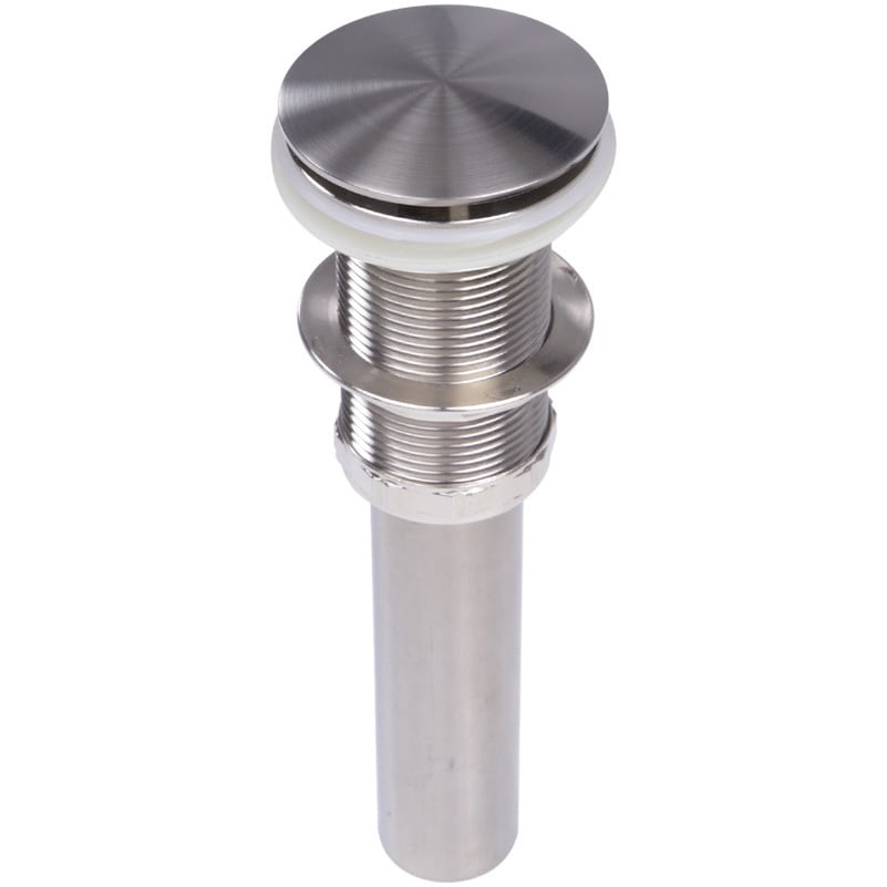 Highpoint Collection Brushed Nickel Umbrella Drain Without Overflow For Bathroom Sink