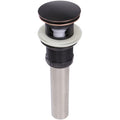 Highpoint Collection Oil Rubbed Bronze Finish Umbrella Drain With Overflow For Bathroom Sinks