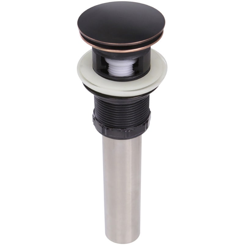 Highpoint Collection Oil Rubbed Bronze Finish Umbrella Drain With Overflow For Bathroom Sinks