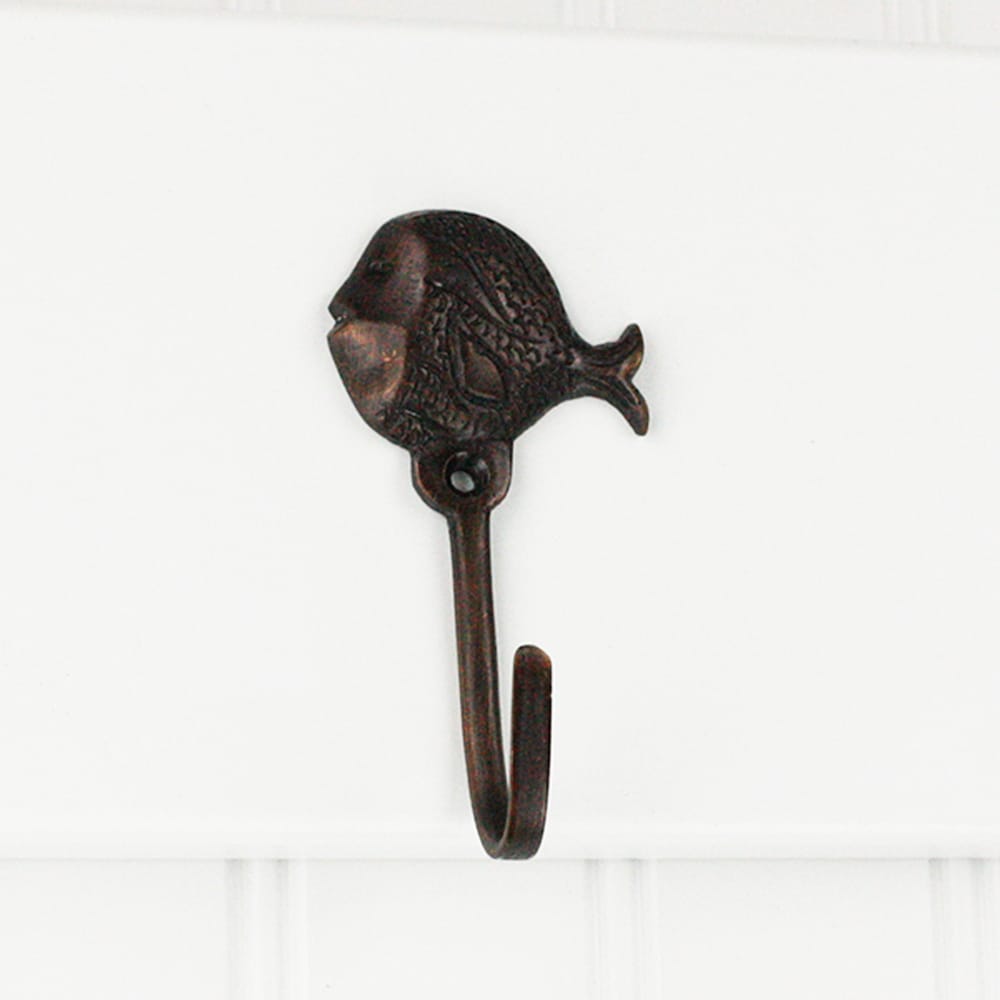 Highpoint Collection Oil Rubbed Bronze Fish Wall Hooks Set Of 4