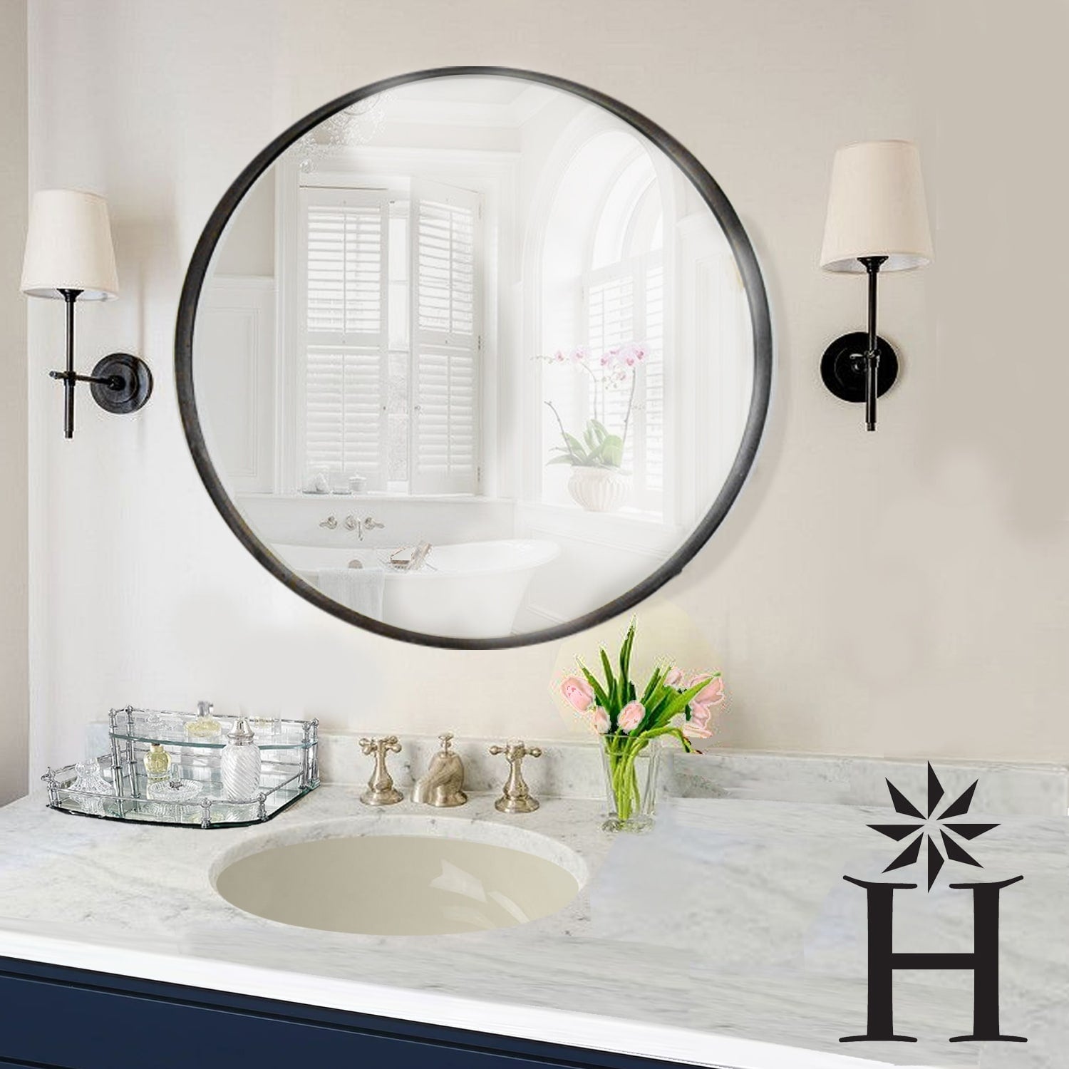 Highpoint Collection Porcelain Undermount Vanity Sink Bisque