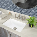 Highpoint Collection Petite 16X11 Rectangle Ceramic Undermount Vanity Lavatory Sink