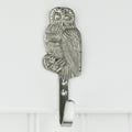 Highpoint Collection Satin Nickel Plated Owl Wall Hooks Set Of 4
