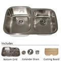 Highpoint Collection Stainless Steel 32 Inch Undermount 60 40 2 Bowl Kitchen Sink