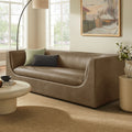 Hilda 86 Curved Back Vegan Leather Sofa