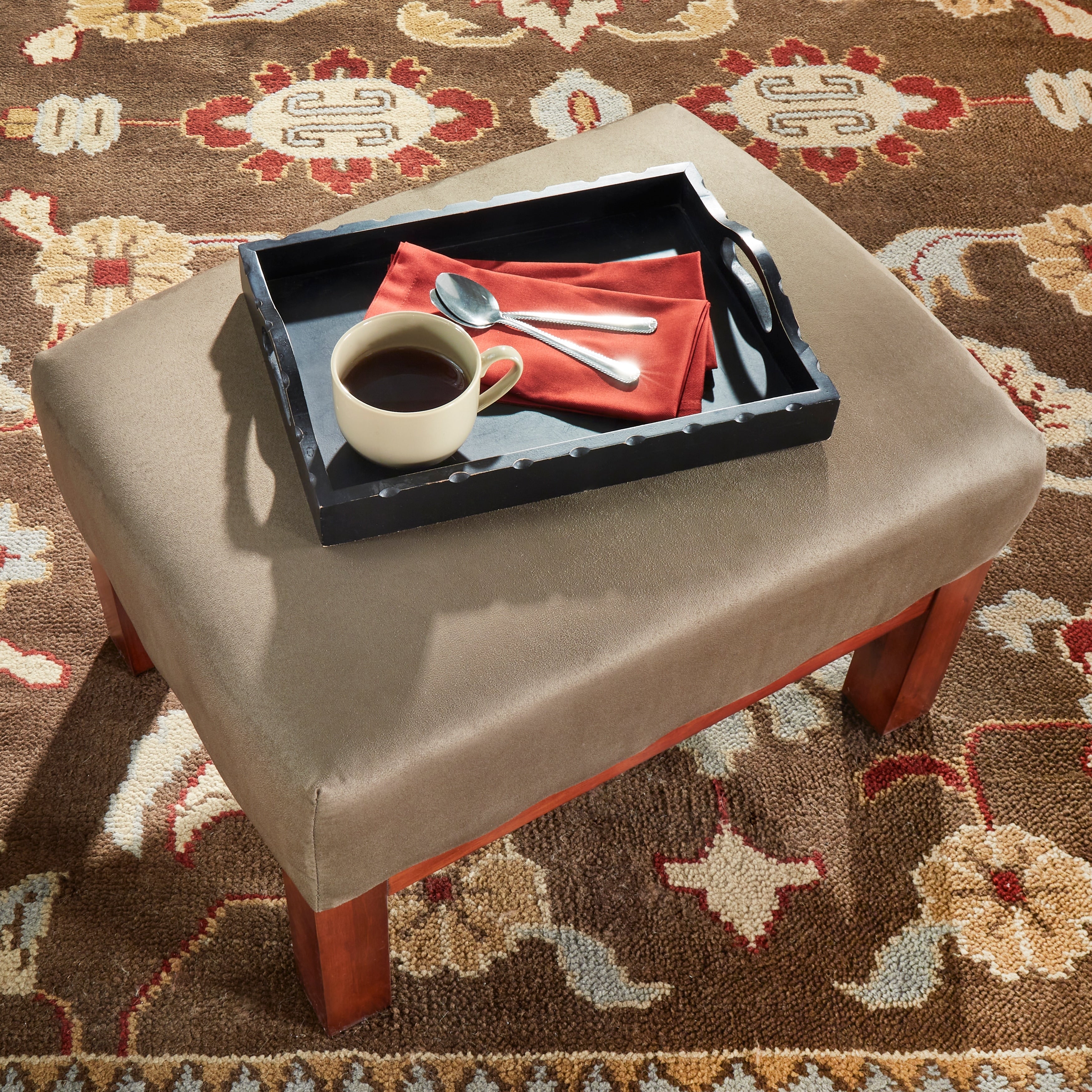 Hills Mission Style Oak Ottoman By Inspire Q Classic