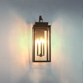 Hillside 31 Inch 3 Light Dark Bronze Exterior Wall Sconce With Clear Glass