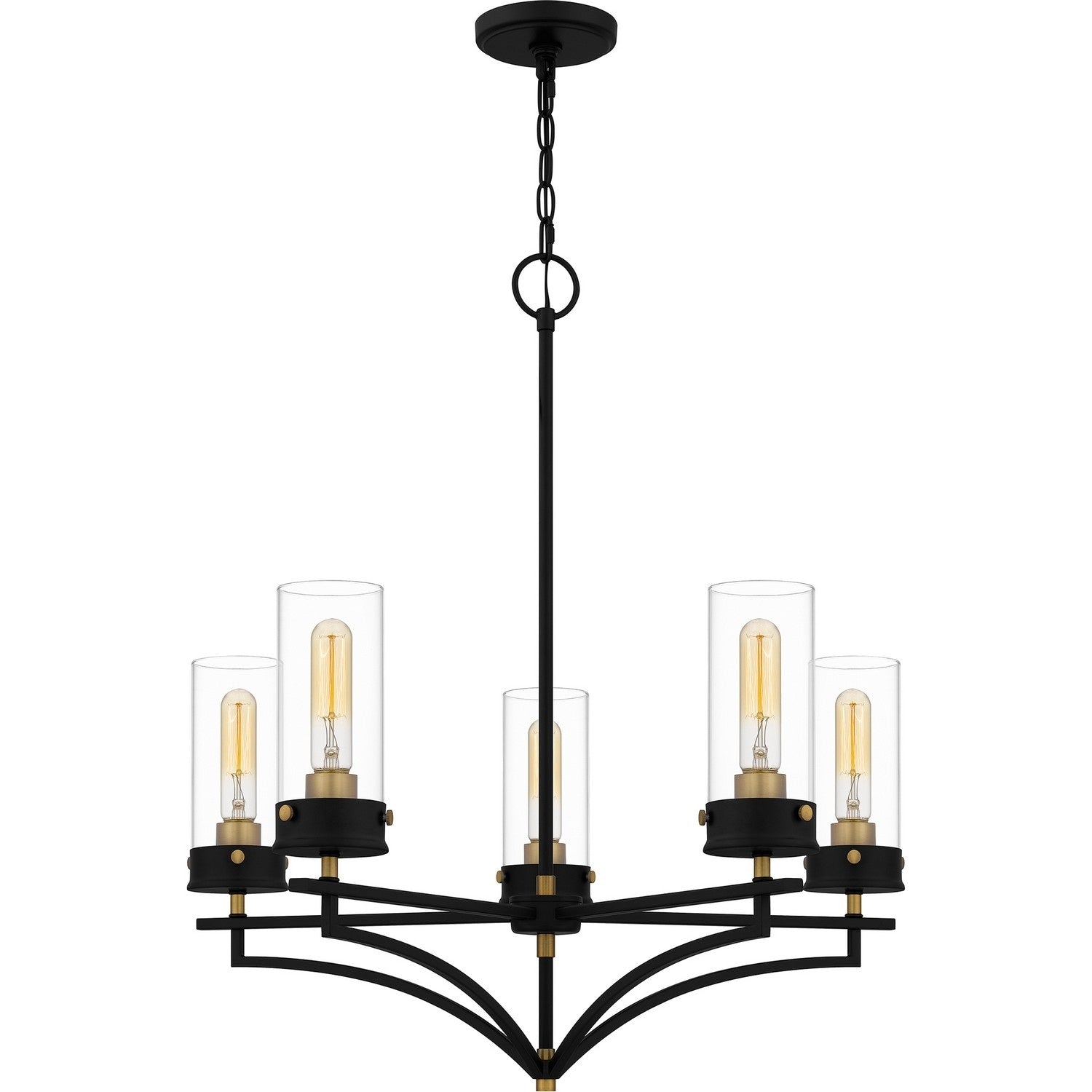 Hillside 5 Light Chandelier In Matte Black