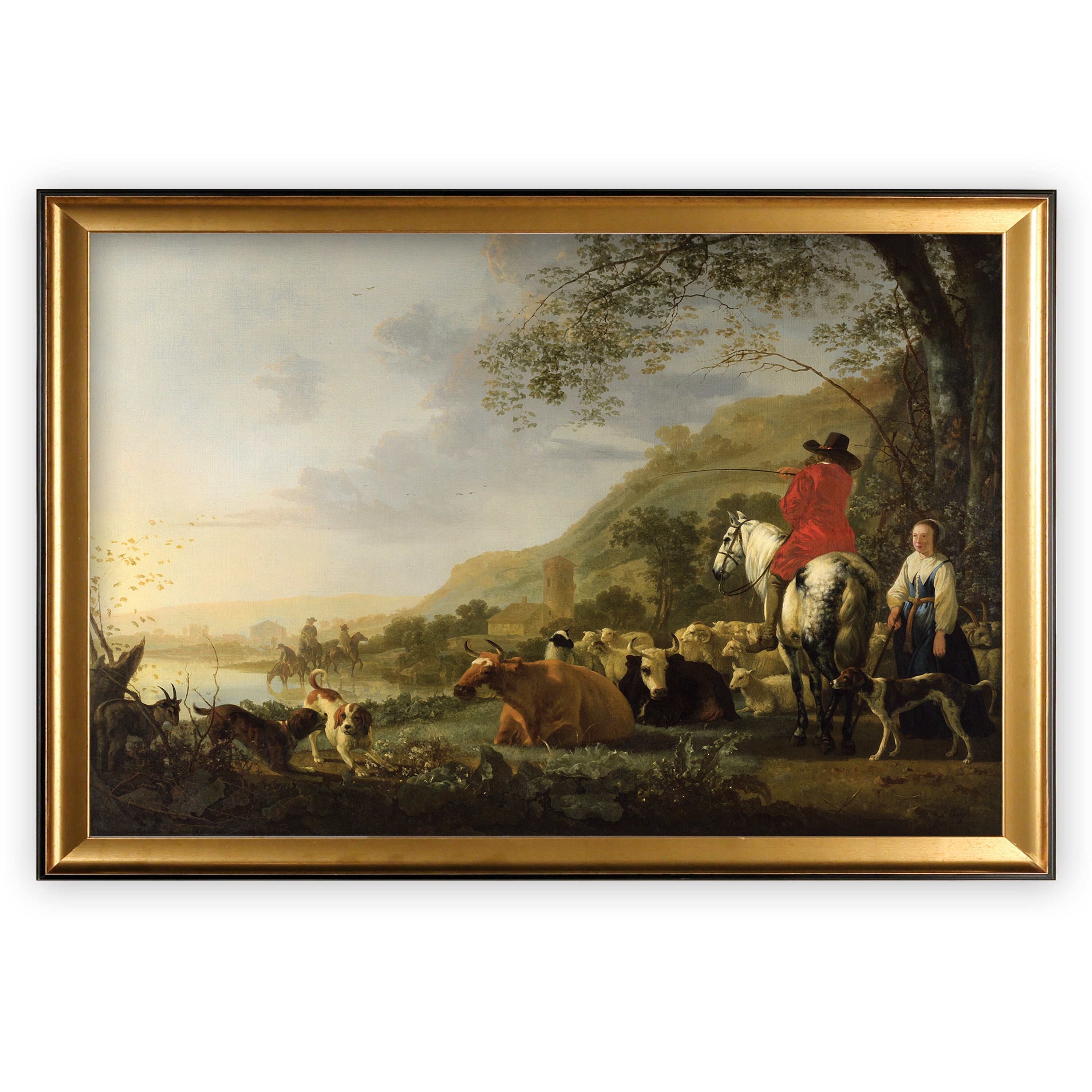 Hilly Landscape By Aelbert Cuyp Gold Frame
