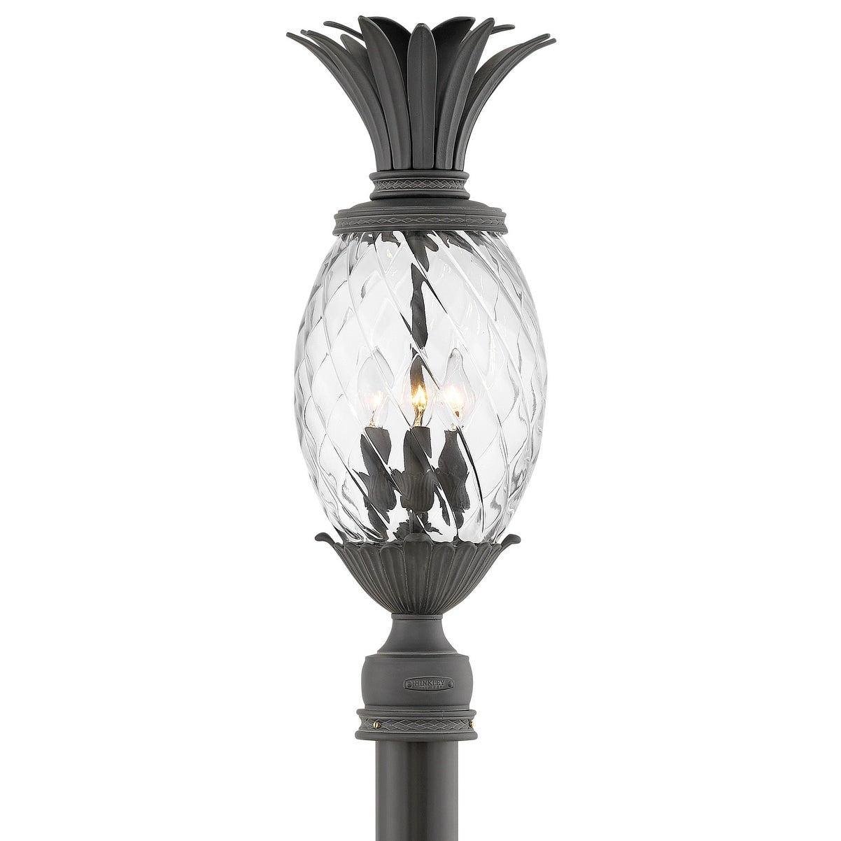 Hinkley Lighting 2121 Plantation 3 Light 25 Tall Outdoor Single Head Post Light Museum Black N A