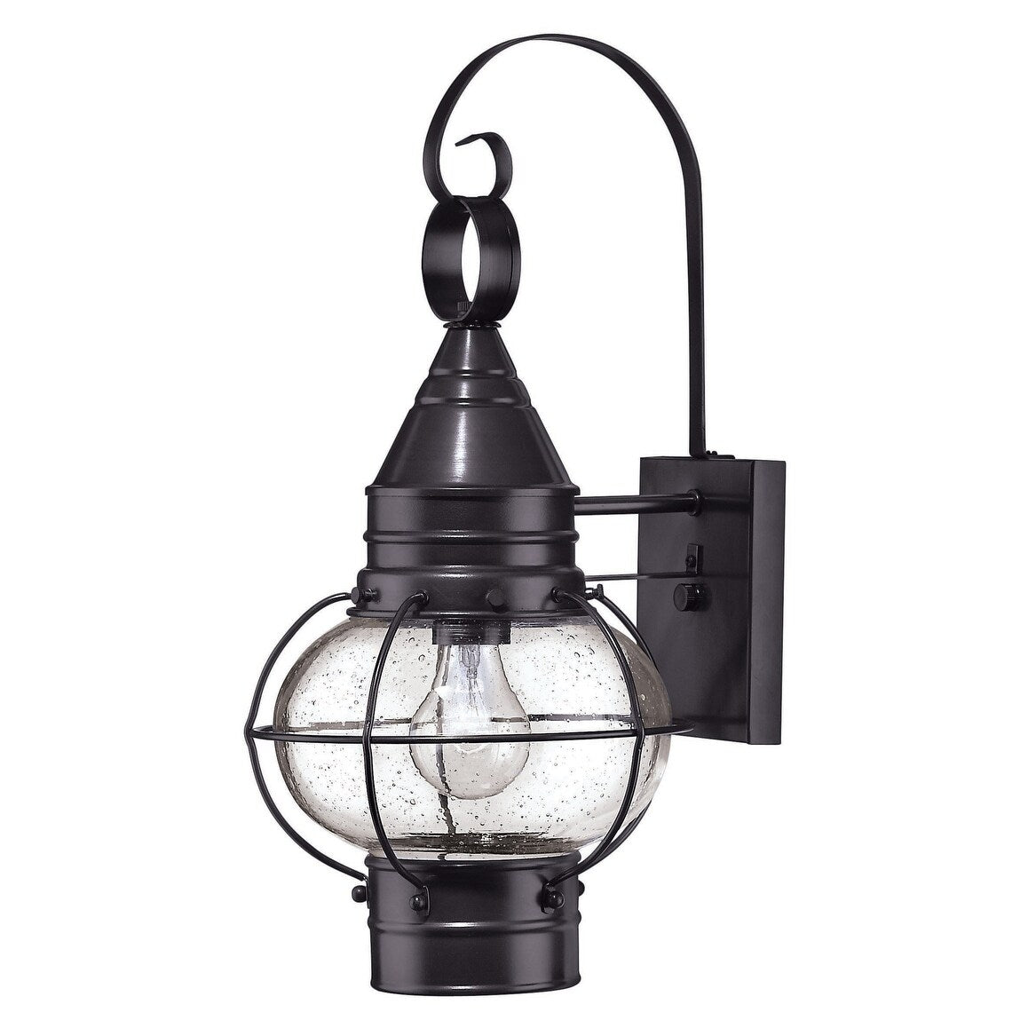 Hinkley Lighting 2200 18 Height 1 Light Lantern Outdoor Wall Sconce With Clear Seedy Shade From The Cape Cod Collection