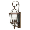 Hinkley Lighting 27 Height 3 Light Lantern Outdoor Wall Sconce From