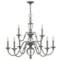 Hinkley Lighting 9 Light 2 Tier Candle Style Chandelier From The