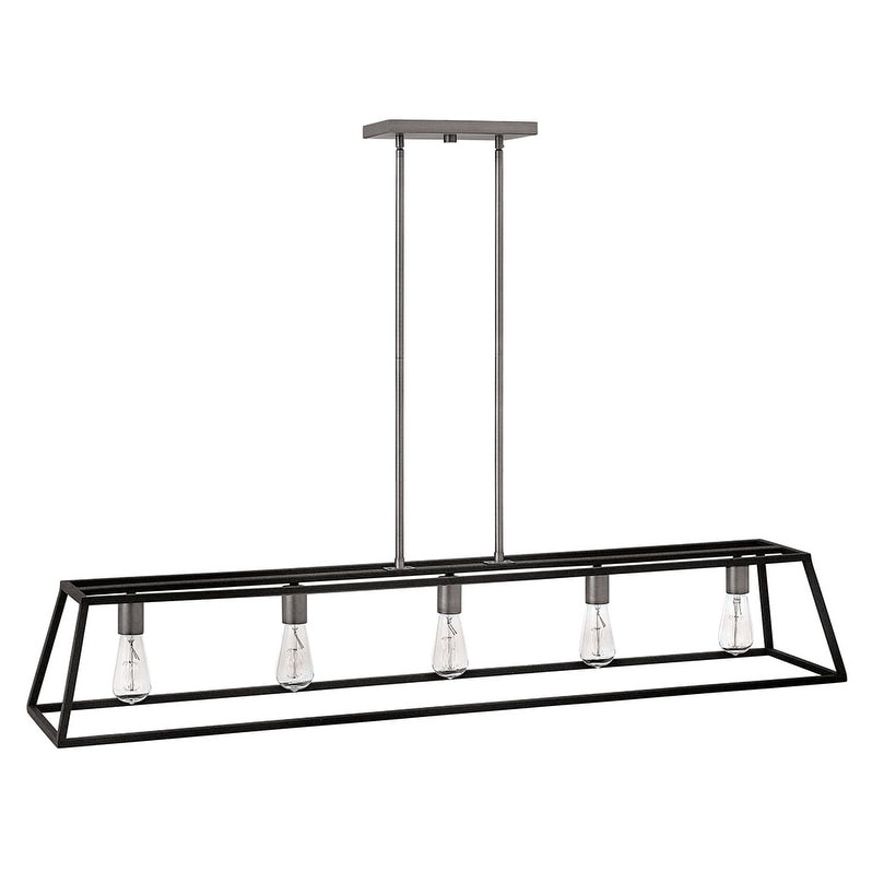 Hinkley Lighting Fulton 50 Wide 5 Light Open Frame Linear Chandelier