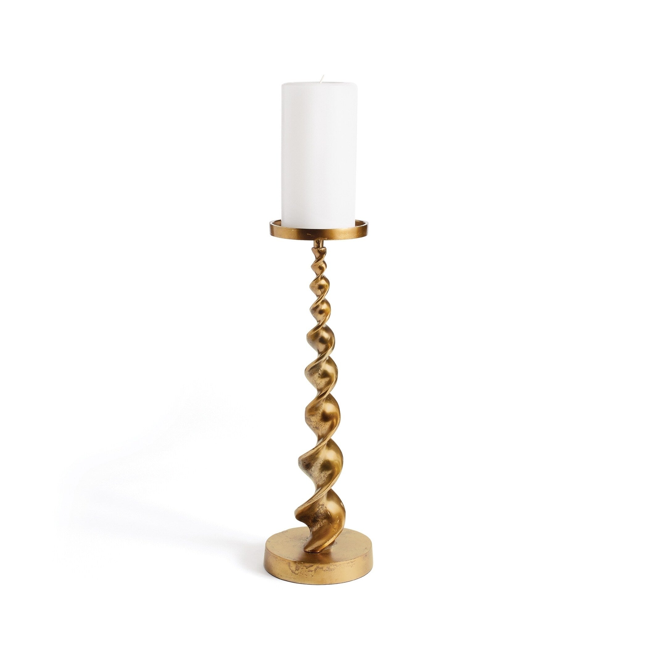 Hip Vintage Kidman Antique Gold Candle Sticks Set Of 2
