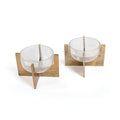 Hip Vintage Paladin Antique Gold Candle Holders Set Of 2