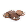 Hip Vintage Warm Natural Coasters Set Of 4