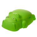 Hippo Pool Sandpit W Cover Green